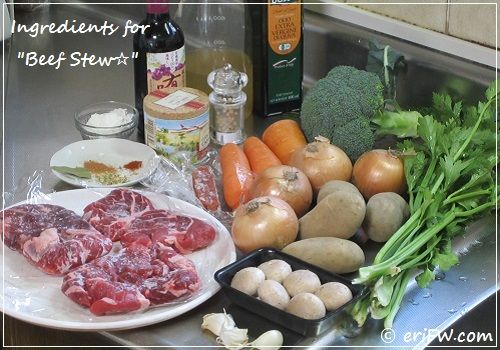 beef stew材料の画像