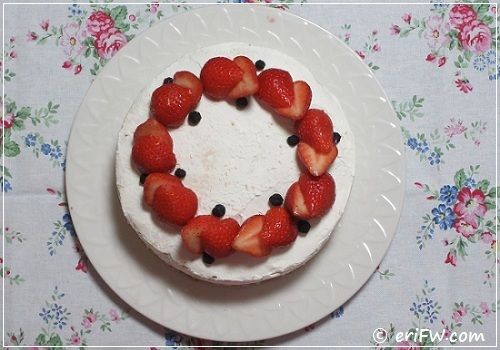 直径20㎝の苺のショートケーキの画像
