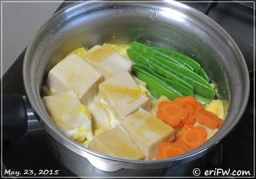 高野豆腐含め煮の卵とじの画像