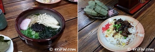 奈良県桜井市 三輪素麺と柿の葉寿司の画像