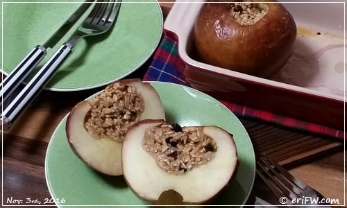 Baked Apple Stuffed with Oatmeal & Honeyの画像