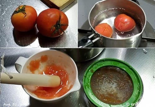 離乳食(21日目)トマトの画像