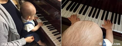 息子くんのピアノ遊びの画像