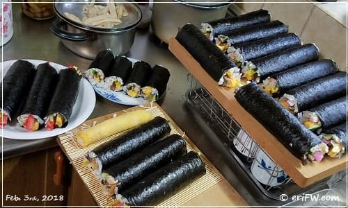 節分の巻き寿司の画像