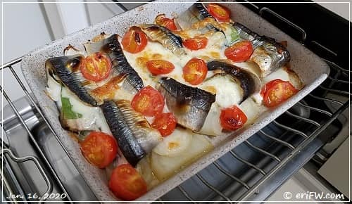 秋刀魚のフィレのチーズ挟み焼の画像