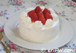 苺のショートケーキの画像